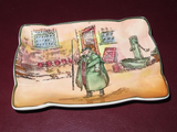 Vintage 5.5" Royal Doulton Dickens Ware "Tony Weller" Rectangle Soap Dish D.6327