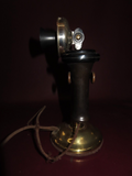 Antique Western Electric Brass Candlestick Telephone w/ Ringer Box - Patent 1904