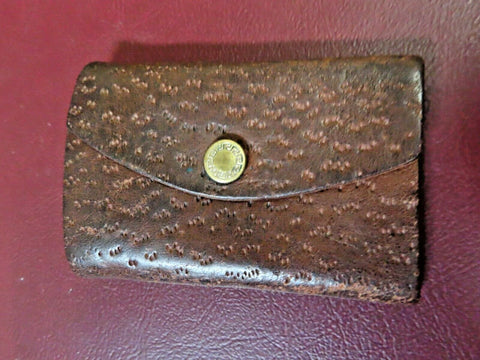 Vintage Fastener Co "Spring Hooks" 5-Hook Key Holder in 3x2" Tooled Leather Case