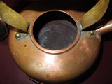 Antique Simplex 7.5" English Solid Copper Lidded Whistling Tea Kettle Pot 423201