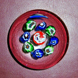 Collectible 2.5" Modern Multi-Color Millefiori Hand Blown Art Glass Paperweight