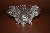 Classic Cambridge Footed Clear Glass Cream & Sugar Set - Caprice Style