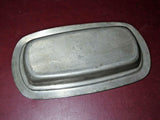 Antique 7.5" Long Stieff American Pewter Lidded Covered Butter Dish - ATC P46