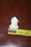 Vintage Asian Style Carved White 2" Long Miniature Soapstone Frog Figurine