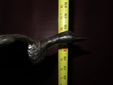 Vintage 18" Hand Made Cast Iron Duck Sculpture Figure - Signed Mattheson 1986