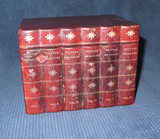 Vintage Burgundy Leather Covered Flip Lid Faux Book Shaped Flip Lid Photo Box