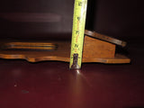 Vintage Mid Century 16" Tall Birchwood Hanging Wall Pocket Key Holder w/ Mirror