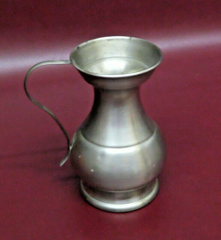 Vintage 4.75" Tall "Rein Zinn Etain Pur" Marked Dutch Pewter Cream Pitcher