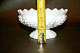 Vintage Fenton Milk Glass Hobnail 6-Hole Pattern 6.5" Centerpiece Candle Holder