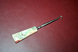 Vintage Arts & Crafts Button Hook & Cuticle Tool Set w/ Mother of Pearl Handle