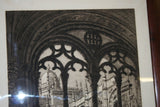 Axel Haig 1906 Limited Edition St Jerome Cloister Signed Etching in Oak Frame