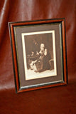 Antique Wood Framed C. Bisschop Dutch Art Print "Beside the Cradle" - Braun & Co