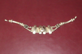 Vintage 14.5" Large Southwestern Mexican Style Silverplate Choker Necklace