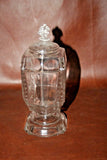 RARE Antique Ornate Early 20th Century Large Etched Glass Cream & Lidded Sugar