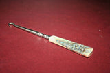 Vintage Arts & Crafts Button Hook & Cuticle Tool Set w/ Mother of Pearl Handle