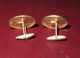 Vintage 1" Replica 1850 California Gold Baldwin & Co Ten Dollar Coin Cufflinks