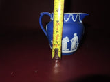 Vintage 5" Tall Wedgwood Vibrant Cobalt Blue Jasperware Pitcher No. 36 - England