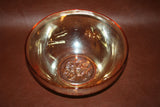 Vintage 1960s Marigold Carnival Glass Egg Nog Punch Bowl - Hazel Atlas - 2 Quart