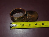 Antique Pair 4" Long Copper Coated Children's Baby Shoes - Marked 22/40