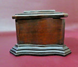 Vintage Italian Style 8" Walnut Flip Lid Felt Lined Jewelry Box w/ Bombay Sides