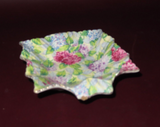 James Kent Hydrangea Chintz Type English Porcelain Ashtray Pin Dish - As-Is Chip