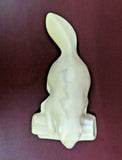 Vintage 5" Long Miniature White Faux Marble Beaver on Log Figurine