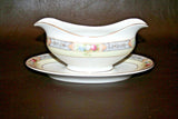 Antique Fine Paul Muller Selb Bavarian China Gravy Boat w/ Attached Under Plate