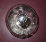 Collectible Large 5" Clear Glass Fishing Net Float - Stamped 20-2-5