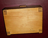 Vintage 10" Footed Flip-Lid Dovetailed Wooden Jewelry Box - Couple & Bench Scene