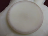 Vintage Fenton White Green Double Handle Vaseline Uranium Butterfly Glass Dish
