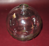 Collectible Large 5" Clear Glass Fishing Net Float - Stamped 20-2-5