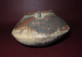 Primitive Hand Made 7" Ecuadorian Latin American Double Handle Clay Cooking Pot