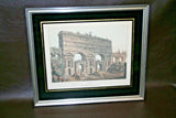 Vintage Wood Framed Matthew Dubourg Engraving Print No. 23 - "Claudian Aqueduct"