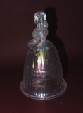 Vintage Imperial White Carnival Glass Suzanne Southern Belle Bride Wedding Bell