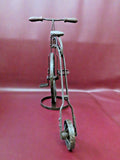 Vintage Reproduction 22" Long Cast Iron Classic Big Wheel Bicycle Model on Stand