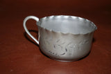 Rustic Antique Style Triple Silverplate Etched Cream & Sugar - Novelty Silver Co