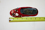 Fancy Saigon Velvet Style Small Girls Shoes - Sequin & Bead Floral Design Size 2