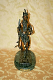 Frederic Remington "Indian Dancer" 20" Tall Bronze Sculpture on Marble Base