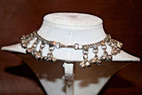 Middle Eastern Style Vintage Silverplate 10" Belly Dancer Choker Necklace