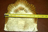 Antique Ornate Art Nouveau Brass Dust Ash Pan - Etched Floral Design - No Handle