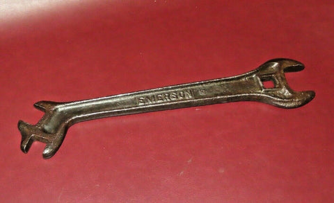 Vintage 16" Long Emerson W1074 Cast Iron Farm Equipment Combination Wrench Tool