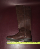 Ladies' "G by Guess" Brown Leather Knee-High Zipper Boot - Size 6M