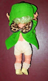 Collectible 12" Tall Kaysam Drinks & Wets Baby Girl Doll in Green Dress w/ Hat