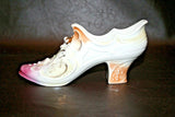 Vintage Fine German Porcelain Pink, Orange & Gilt 8" Long Shoe Planter - 1931