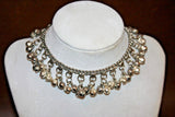 Middle Eastern Style Vintage Silverplate 10" Belly Dancer Choker Necklace