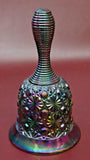 Vintage Fenton Amethyst Daisy Button Carnival Art Glass Bell - As-Is No Clapper