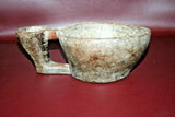 Antique South American Pre-Columbian Style Hand Carved Wooden Double Mortar Bowl