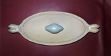 Vintage 23" Long Heavy Pottery Fish Cooker Poacher Platter w/ Handles & Lid