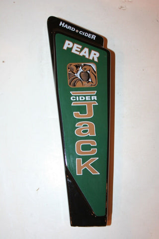 Cider Jack Pear Hard Cider 10" Tall Black & Green Ceramic Beer Pull Tap Handle