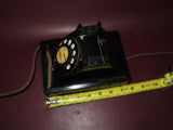 Vintage 1950s Classic Black Western Electric Rotary Telephone w/ R2W Handset